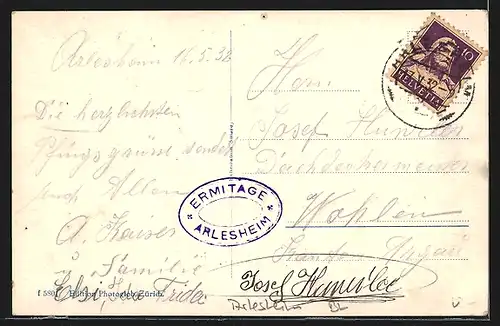 AK Arlesheim, Partie am Schloss Birseck Ermitage