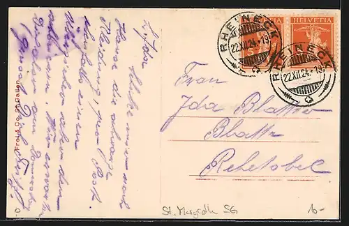 AK St. Margrethen, Generalansicht mit Bodensee