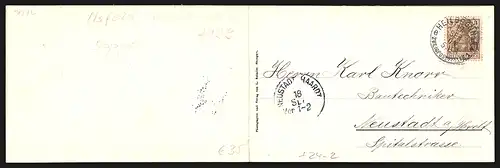 Klapp-AK Ilsfeld, Panoramaansicht der Brandstätte