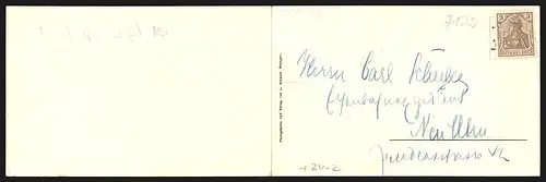 Klapp-AK Ilsfeld, Panoramaansicht der Brandstätte