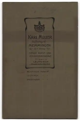 Fotografie Karl Müller, Memmingen, Älteres Paar in eleganter Kleidung