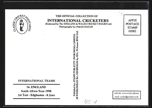AK Cricket Team aus England 1998