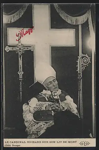 AK Le Cardinal Richard sur Son lit de Mort, Post Mortem