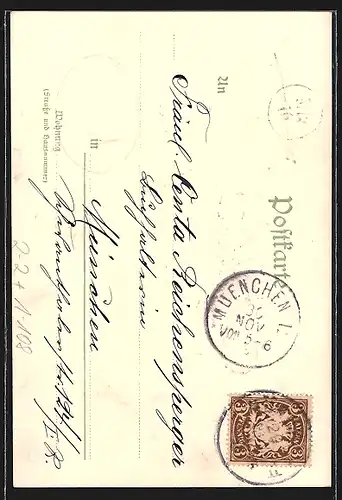 AK Bavaria mit Lorbeerkranz, Prinzregent Luitpold, Briefmarken