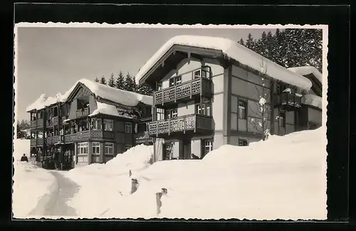 AK Saas im Prätigau, Pension Waldhof im Schnee