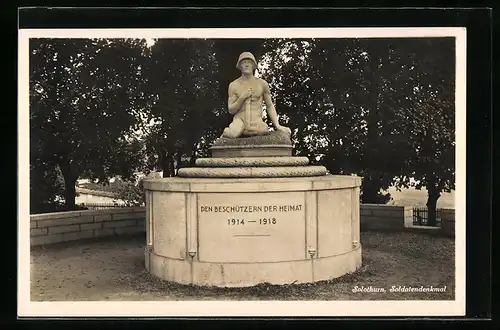 AK Solothurn, Soldatendenkmal Den Beschützern der Heimat 1914-1918