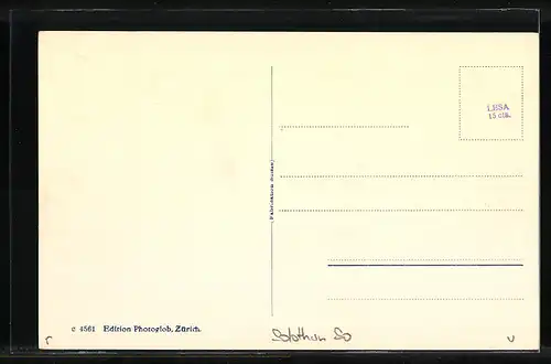 AK Solothurn, Soldatendenkmal Den Beschützern der Heimat 1914-1918