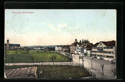 AK Kreuzlingen, Strassenpartie und Felder