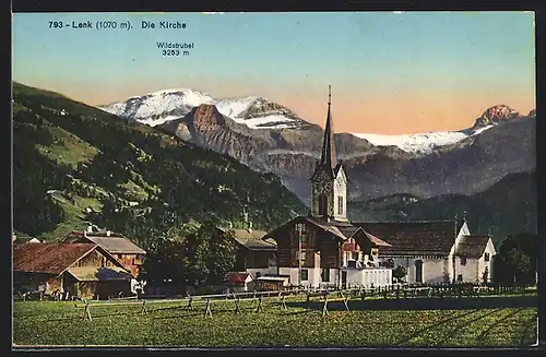 AK Lenk, Die Kirche mit Wildstrubel