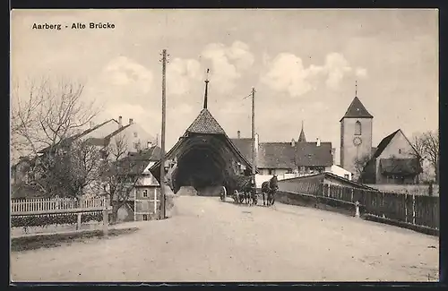 AK Aarberg, Strassenpartie an der alten Brücke