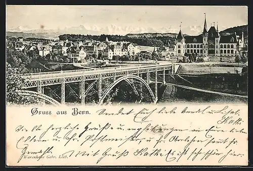 AK Bern, Blick zur Brücke