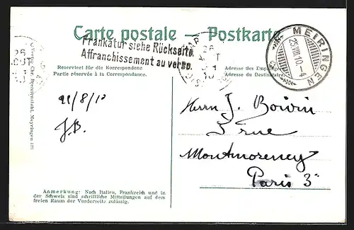 AK Meyringen, Strassenpartie mit Kirche