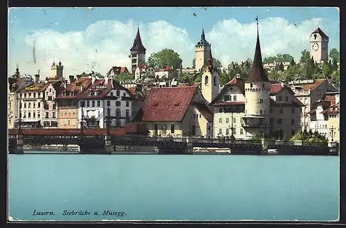 AK Luzern, Seebrücke und Musegg