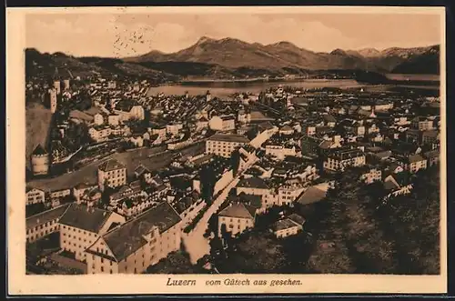 AK Luzern, Teilansicht vom Gütsch aus gesehen