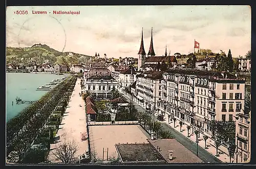 AK Luzern, Blick auf den Nationalquai