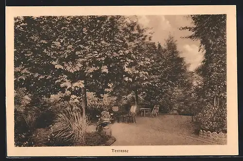 AK Payerne /Suisse Francaise, Campagne Les Chênes, Terrasse