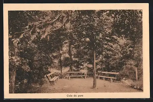 AK Payerne /Suisse Francaise, Campagne Les Chênes, Coin du parc