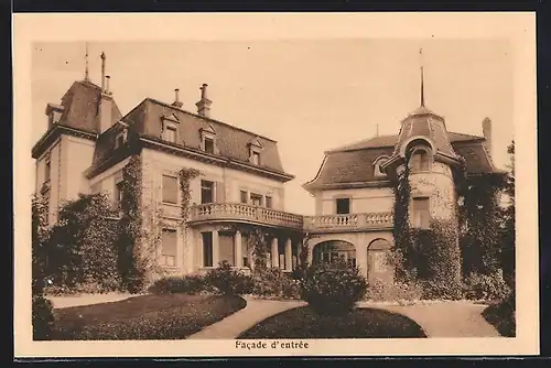 AK Payerne /Suisse Francaise, Campagne Les Chênes, Facade d`entrée