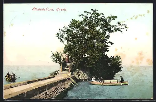AK Romanshorn, Aussichtspunkt mit Booten