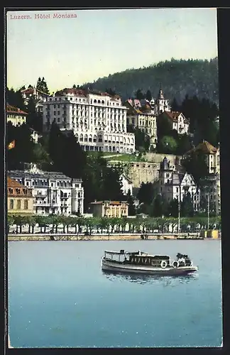 AK Luzern, Hotel Montana, Dampfer