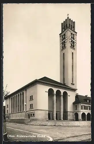 AK Olten, Prostestantische Kirche von der Seite gesehen