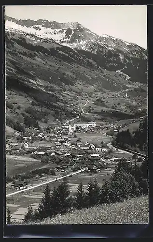 AK Küblis im Prätigau, Teilansicht mit Bergen