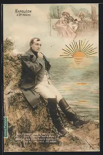 AK Napoleon denkt auf St. Helena an die Tage von Malmaison zurück