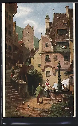 Künstler-AK Carl Spitzweg: Der ewige Hochzeiter