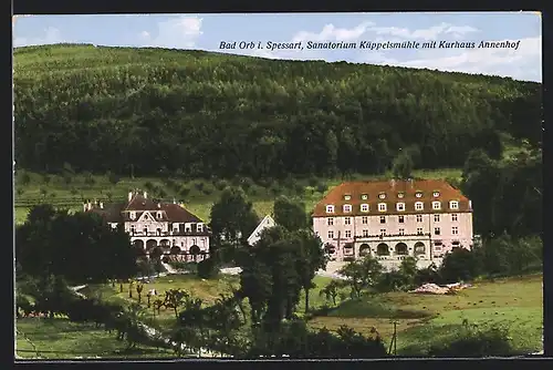 AK Bad Orb im Spessart, Blick auf das Sanatorium Küppelsmühle mit dem Kurhaus Annenhof