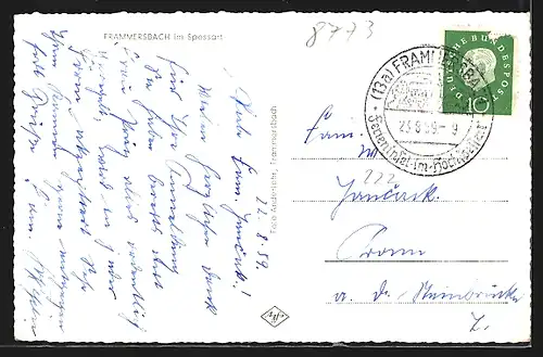 AK Frammersbach im Spessart, Teilansicht mit Kirche