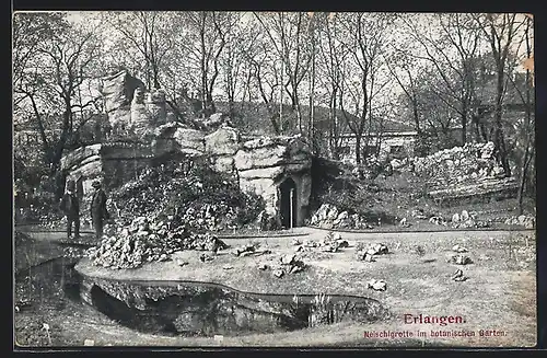 AK Erlangen, Neischlgrotte im botanischen Garten