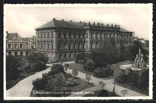 AK Erlangen, Schlossgarten und Markgräfliches Schloss