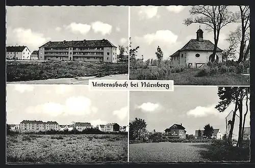 AK Unterasbach, Vier Gebäudeansichten