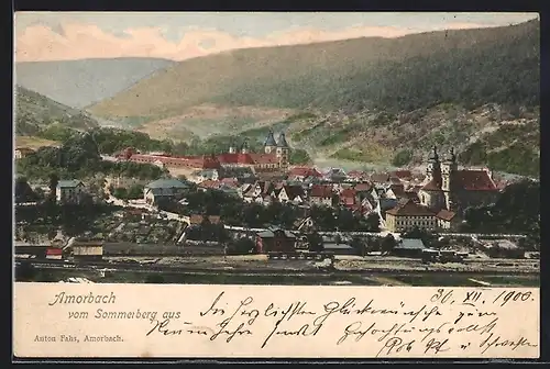 AK Amorbach, gesehen vom Sommerberg aus