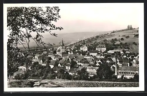 AK Schonungen a. Main, Teilansicht mit Kirche