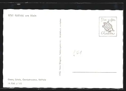 AK Röllfeld /Main, Panorama im Frühling