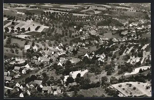 AK Rossbach /Spessart, Ortsansicht vom Flugzeug aus