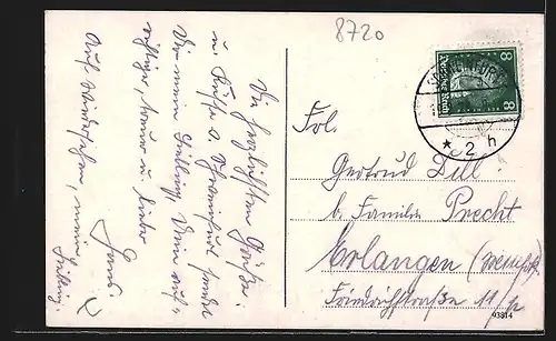 AK Schweinfurt /Main, Mainschleuse mit Stadtpartie