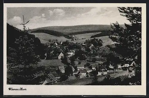 AK Altenau /Harz, Gesamtansicht aus der Vogelschau