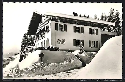 AK Scheidegg /Allgäu, Kindererholungsheim Bergfreude im Winter