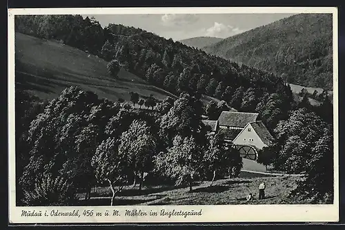AK Mudau /Odenwald, Mühlen im Ünglertsgrund
