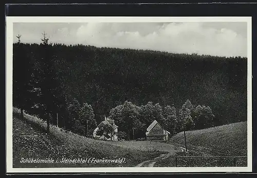 AK Presseck, Blick zur Schübelsmühle / Frankenwald