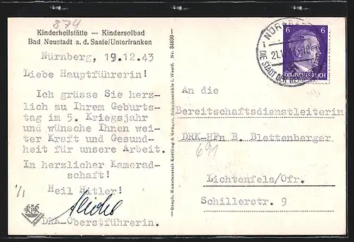 AK Bad Neustadt a. d. Saale, Vor der Kinderheilstätte