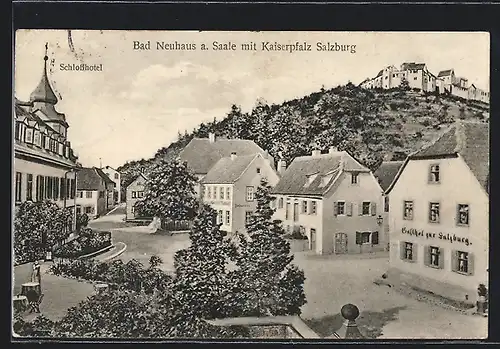 AK Bad Neuhaus a. Saale, Gasthof zur Salzburg, Kaiserpfalz Salzburg