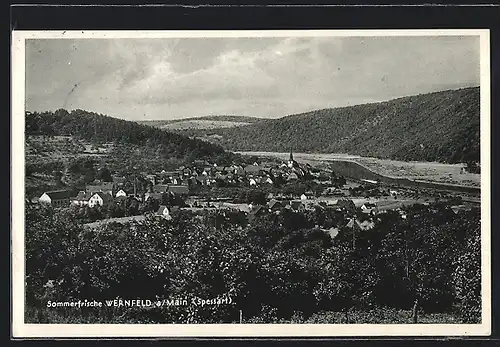 AK Wernfeld a. Main, Blick auf den Ort im Spessart