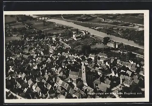 AK Heidingsfeld am Main, Ortsansicht vom Flugzeug aus