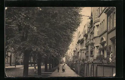 AK Düsseldorf-Oberkassel, Düsseldorfstrasse mit Kindern