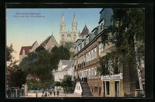 AK Obermeisa-Meissen, Blick nach der Albrechtsburg