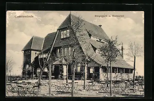 AK Geestemünde, Bürgerpark mit Restaurant