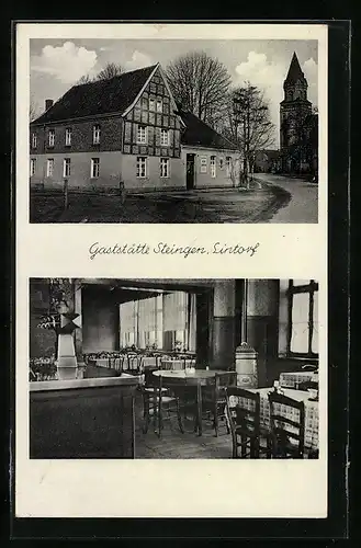 AK Lintorf /Bez. Düsseldorf, Gasthaus Jos. Steingen, Innenansicht